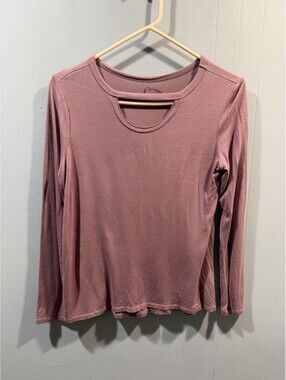 Youth Girls Art Class Long Sleeves Top Size Large 10-12 Light Burgundy